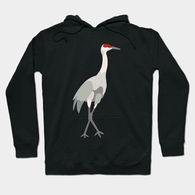 Sandhill Crane - Drawing Hoodie by eeliseart